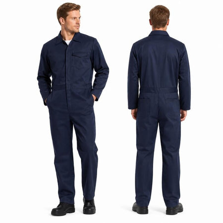 Unisex Navy Blue Work Coverall Jumpsuit Horror Movie Character Role Play Costume Mechanic Pilot Uniform Halloween Cosplay Outfit