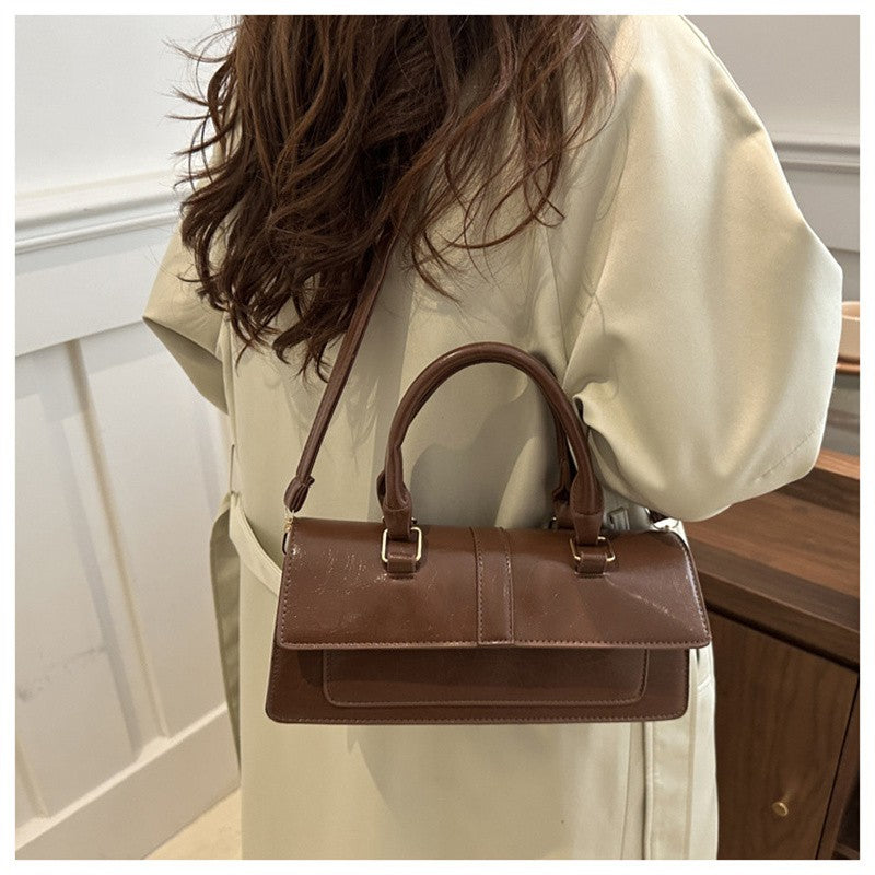 High Quality PU Leather Handbag Purse Women's Bag Solid Color Shoulder Crossbody Bags Lady Messenger Small Tote for Women Girls
