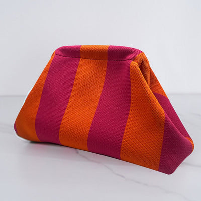 Women Small Crochet Handbag Contrast Color Cute Cloud Purse Casual Colorblock Bag Woven Bag for Female