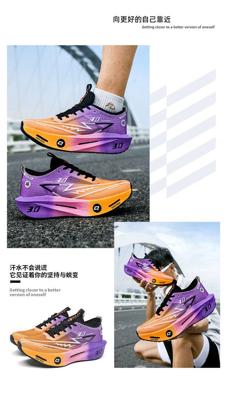 NEW Running Shoes Men Sports Marathon Carbon Plate Breathable Lightweight Women Comfortable Athletic Leisure Sneakers Footwear