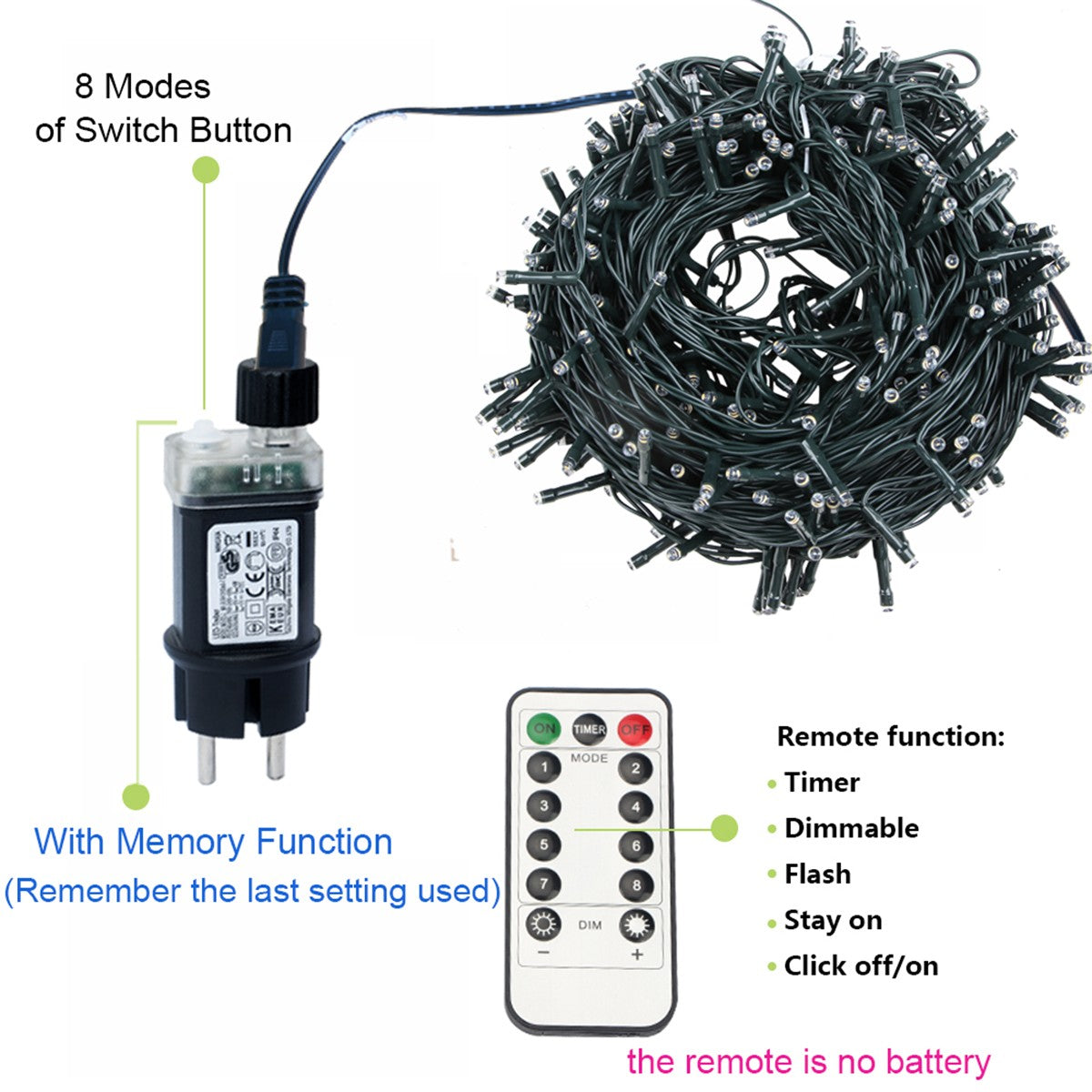 110V/220V Outdoor LED Fairy String Lights 10M-100M Christmas Lights For Garland Wedding Party Holiday Garden Lamp Holiday Decor