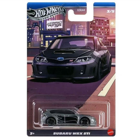 Hot Wheels Car Silver Series Compact Kings Set Fiesta Civic Subaru Miata Sentra 1/64 Scale Die-Cast Model Cars Christmas Gift