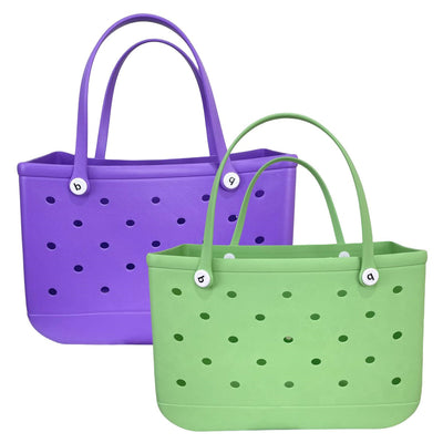 XL Extra Large Beach Bag EVA Rubber Waterproof Beach Travel Picnic Storage Basket Women Shopping Handbag Sac Jelly Tote Bag