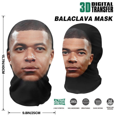 3D Printed Puff Daddy Mask Elastic Mesh Full Face Mask for Men Women Cosplay Headwear HipHop Fashion Balaclava Hood Hat Headgear