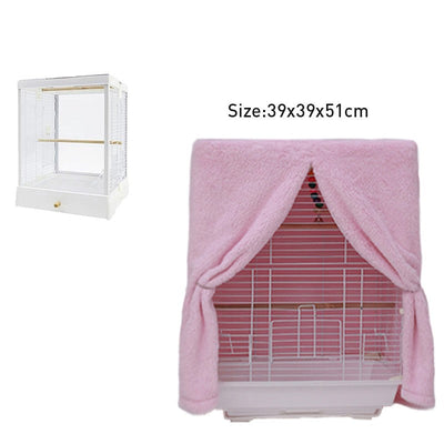 Winter Warm Bird Cage Cover Breathable Splashproof Large Bird Cage Cover Parrot Cage Shading Protective Products Bird Supplies