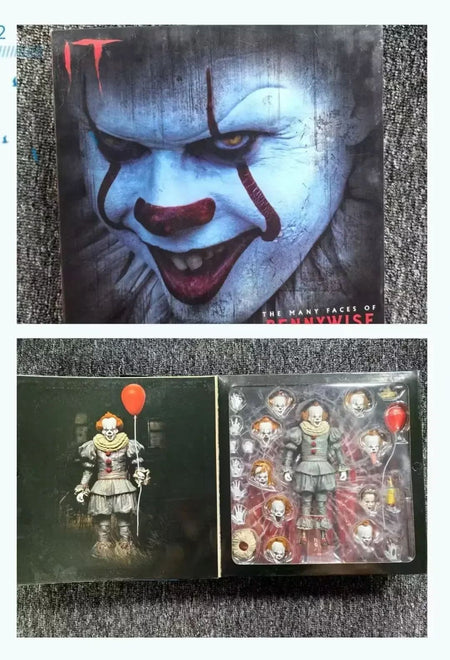 NEW NECA The Many Faces Of Pennywise Action Figure Change Face Pennywise Toys Collectible Model Birthday Gift