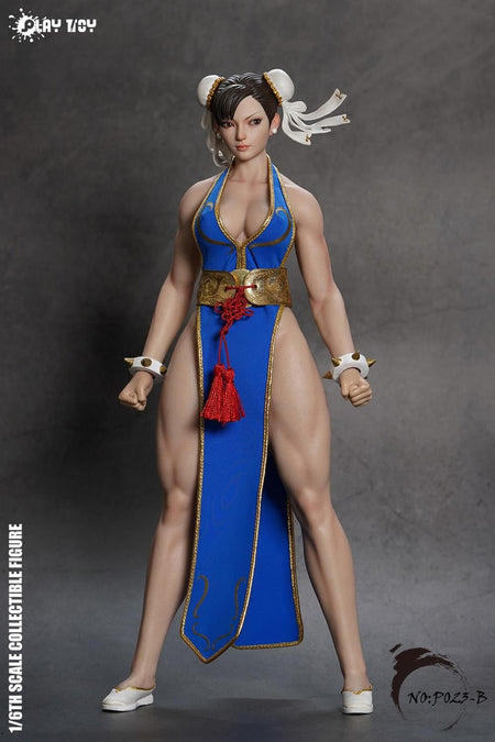 1/6 Scale Chun Li Action Figure P023 - Fighting Goddess with Movable Eyes 12'' Female Soldier Body Model Toy in Stock
