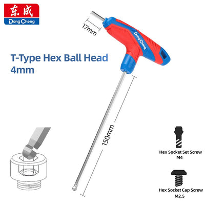 T-Handle Hex key allen wrench falt Ball/Flat head metric 2/2.5/3/4/5/6/8/10mm Home Auto Bike Repair Hand Tool Screwdriver