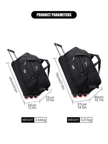 Multifunctional Trolley Travel Bag, Large-Capacity Men's and Women's Business Boarding Bag, Short-Distance Luggage Bag, Portable