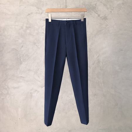 Slim Fit Trousers for Men Tressed Man Suits Pants Cheap Summer 2025 New in Dress Work Wear Elegant Suit Pants Clothes Z107