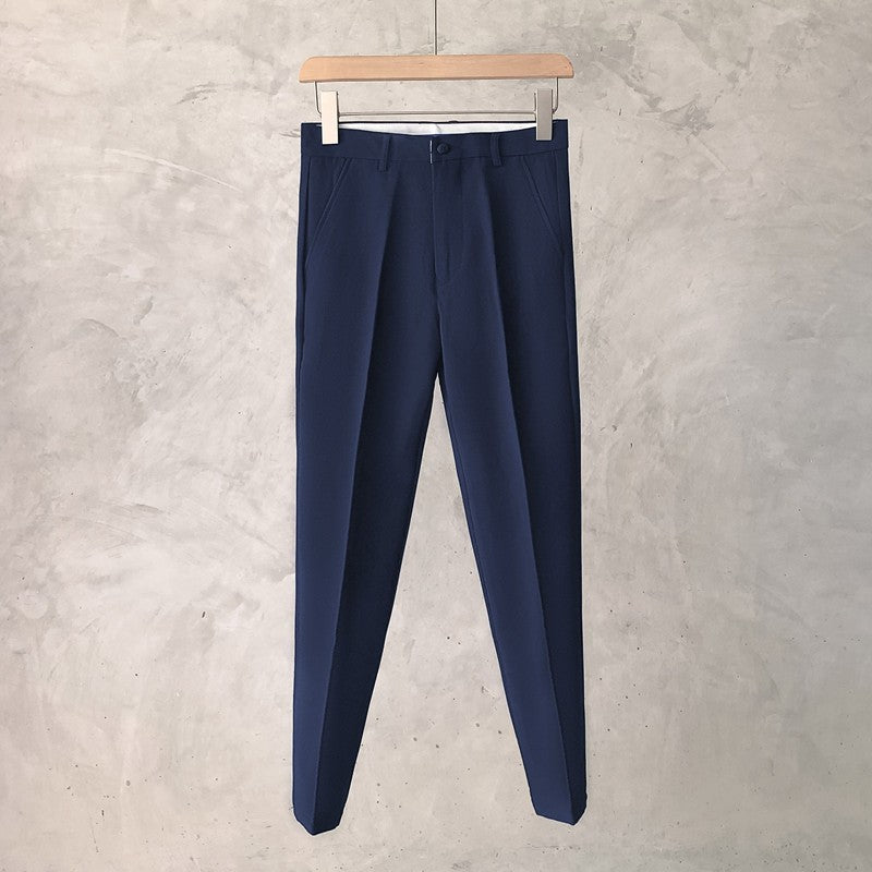 Slim Fit Trousers for Men Tressed Man Suits Pants Cheap Summer 2025 New in Dress Work Wear Elegant Suit Pants Clothes Z107
