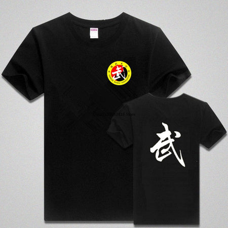 Martial Arts Clothing T-shirt Wing Chun Kung Fu Shirt Short-sleeved Shirt Classic Uniform Kung Fu Cotton Men Shirt