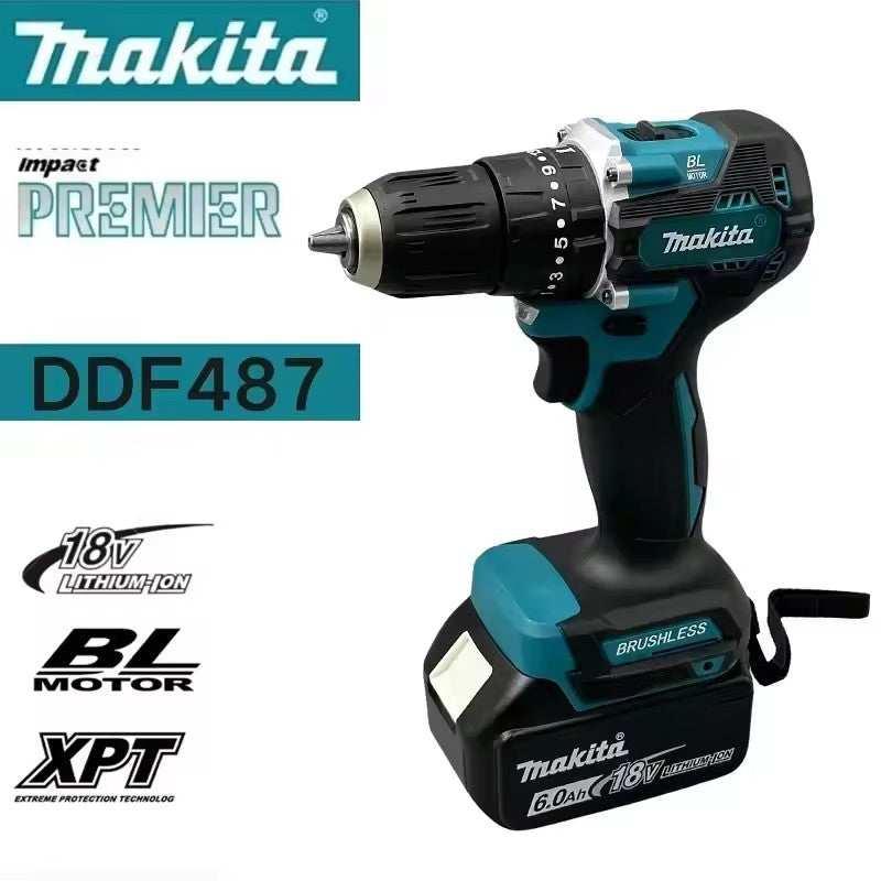 nuevo Original Makita DDF487 taladro inalámbrico? destornillador de impacto eléctrico sin escobillas herramienta recargable