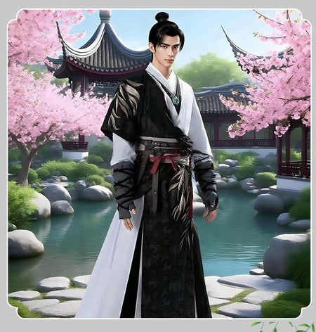Chinese Game Where Winds Meet Young Master Cosplay Costume Adult Swordsman Hanfu Carnival Hero Wuxia Jianghu Cool Battle Uniform