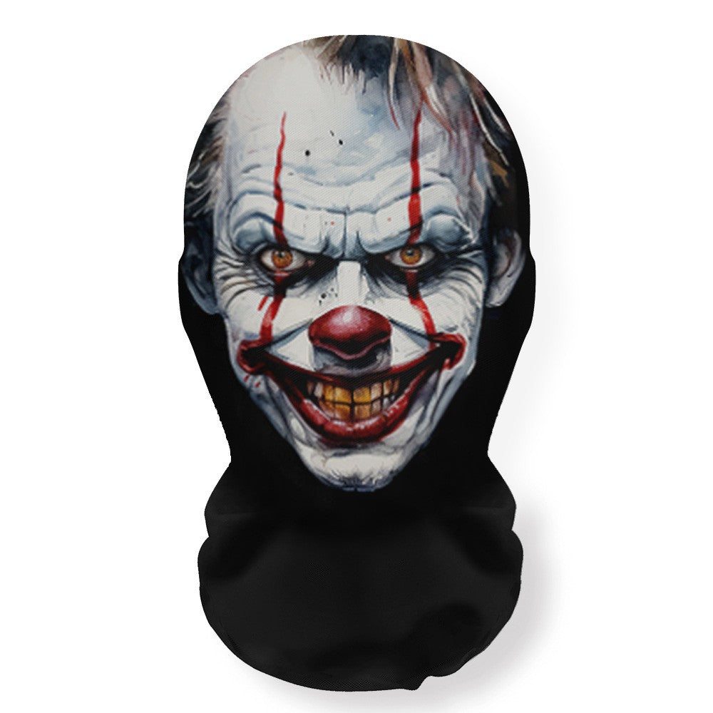 Halloween Skeleton Mesh Hood Mask | Elastic Breathable | Scary Party Cosplay Face Cover