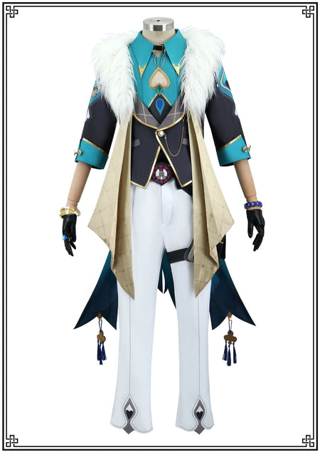 Aventurine Cosplay Costume Wig for Game Honkai: Star Rail Costume Handsome Fashion Combat Role Play Carnival Outfits with Hat