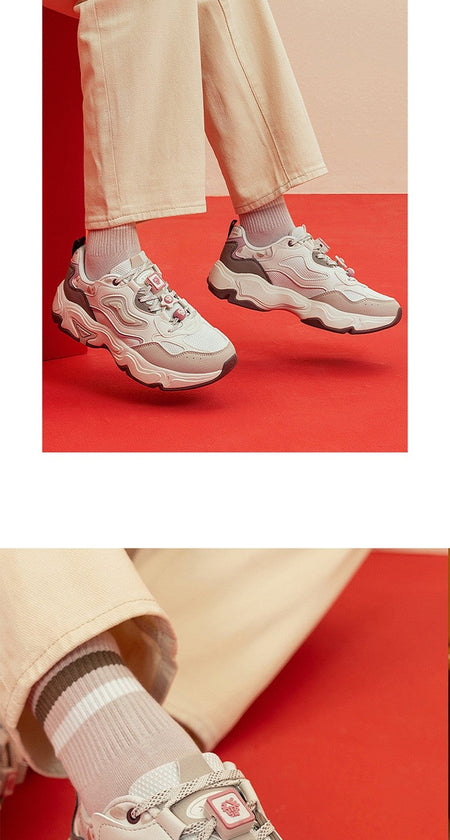 Xtep Star Trails 2.0 Women's Low Top Casual Shoes 2025 Spring Breathable Non-slip Thick Sole Leisure Sports Shoes 975118320005