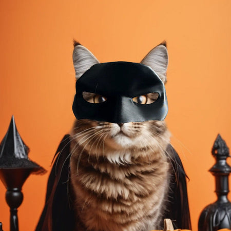 New Black Bat Cat Avenger Mask Cat Mask Avenger Mask Matte Cute Bat Mask Cool Superhero Pet Cat Dog Toy Halloween Atmosphere Pro