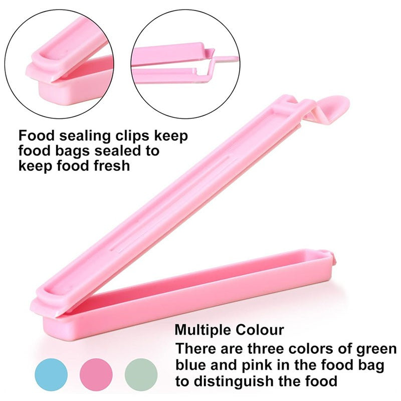 Food Snack Sealing Clip 12/15.5cm Plastic Chip Clips for Food Packages Curved Design Sealing Bag Clips Sealing Food Bag Clips