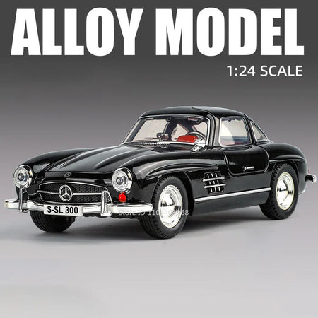 1:24 GTR F1 Safety 300SL Sport Car Model Toy Alloy Diecast Sound Light Shock Absorption Miniature Vehicle Models Collection Gift