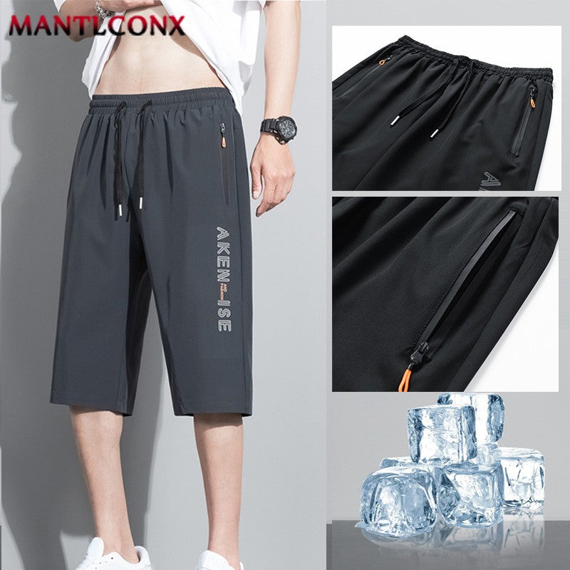 Fashion Casual Board Shorts Men's Shorts Summer Quick Dry Stretch Shorts for Men Jogging Running Short Pants Male Bottom Black