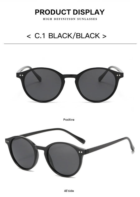 Retro Round Polarized Sunglasses Men Women Classic Leopard Frame Sun Glasses Fashion Black Driving Male Female Goggles UV400
