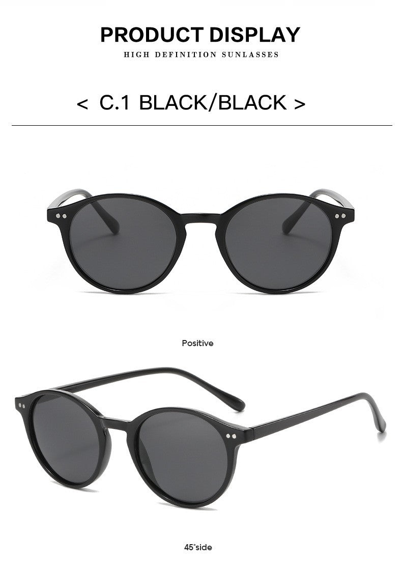 Retro Round Polarized Sunglasses Men Women Classic Leopard Frame Sun Glasses Fashion Black Driving Male Female Goggles UV400