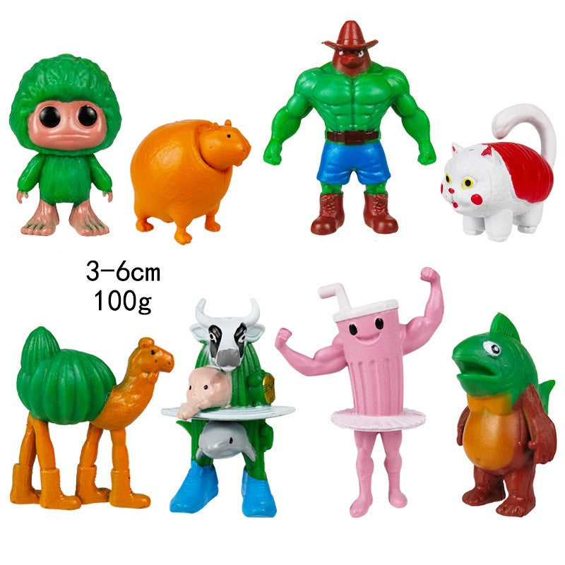 Italian Brainrot Tung Sahur Figure Toy Tralalero Tralala Figures Bombardino Crocodilo Shimpanzini Bananini Model Decor Doll Gift