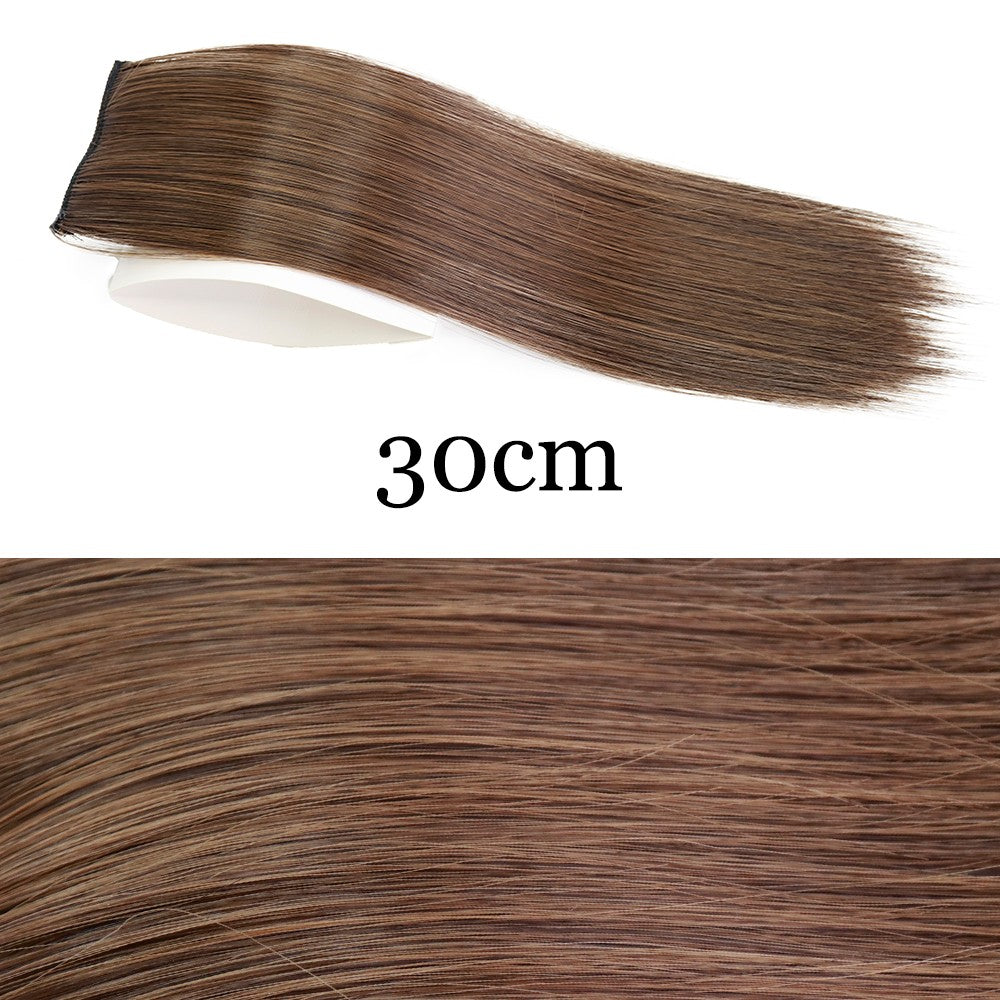 MERISI HAIR Synthetic Invisable Straight Hair Pads Clip In One Piece 2Clips Increase hair volume Hair Extensions Top Side Cover