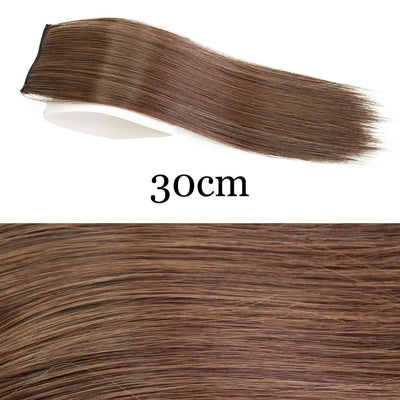 MERISI HAIR Synthetic Invisable Straight Hair Pads Clip In One Piece 2Clips Increase hair volume Hair Extensions Top Side Cover