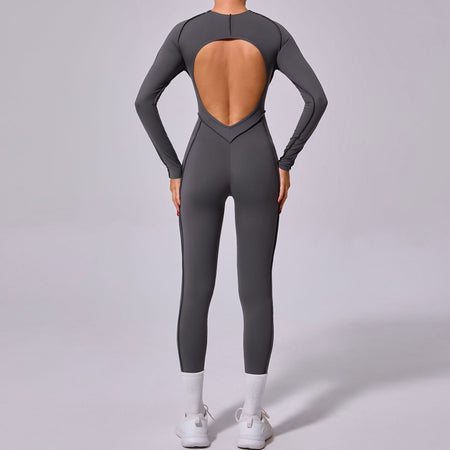 One-piece Yoga Jumpsuit Women Long Sleeved Set Quick Drying Yoga suit Gym Training Suit  Sportswear Bodysuits Women Fitness Set