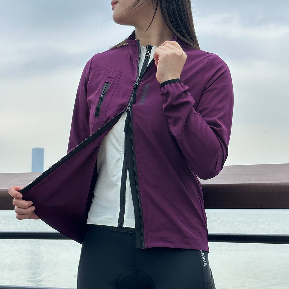 WOSAWE Women's Cycling Jacket Windbreaker Windproof Bike Vest Running Riding MTB Road Bike Tops