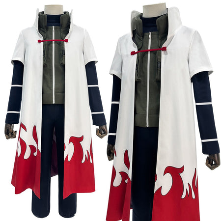 HOLOUN Anime Namikaze Minato Cosplay Costume Cloak Vest T-shirt Pants Pouch Cos Convention Gift