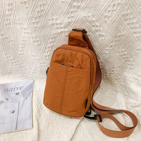 Chest Bag for Men and Women 2025 New Summer Small Backpack Crossbody Bag Casual Shopping Versatile Mobile Phone Bag