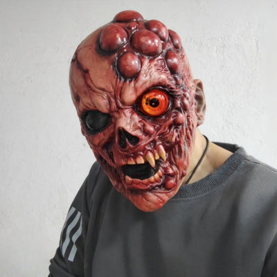 Scary Mutant Monster Full Head Latex Mask Horror Zombie Demon Cosplay Mask Halloween Party Costume Prop Realistic Creepy Masks