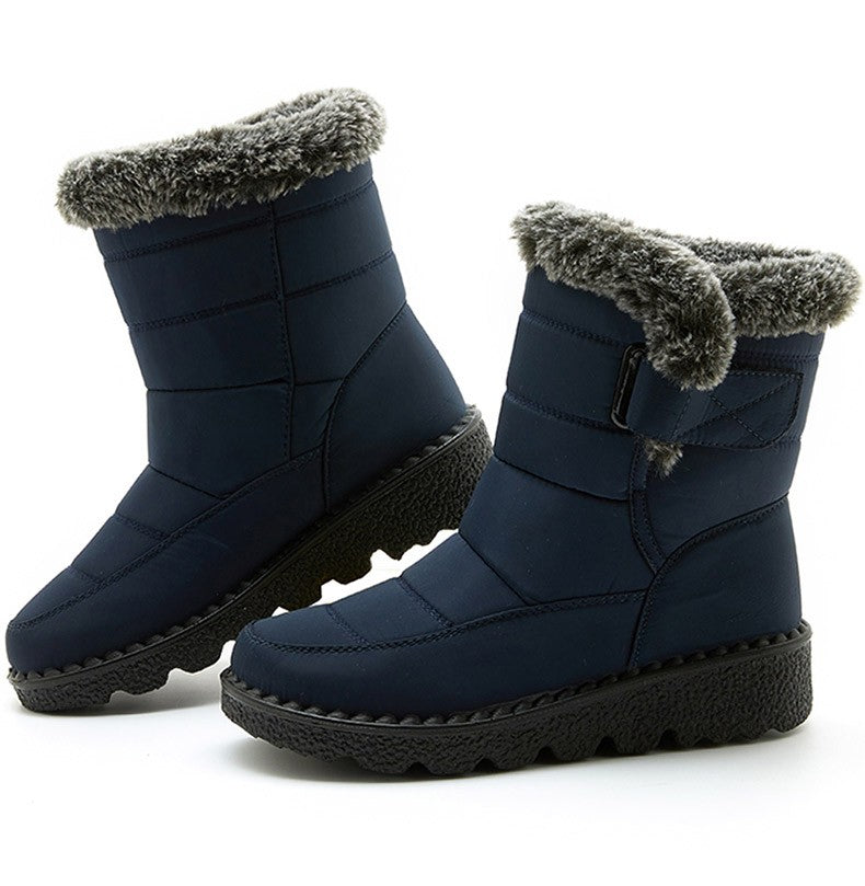 Women's Boots 2025 Trend Winter Shoes For Woman Winter Boots Ankle Low Heels Botas Mujer Waterproof Snow Boots With Fur Shoes