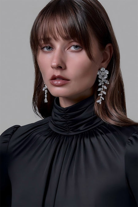 Mozision Turtleneck Backless Sexy Maxi Dress Women Gown Autumn Winter Elegant Long Sleeve Thigh High Split Club Party Long Dress