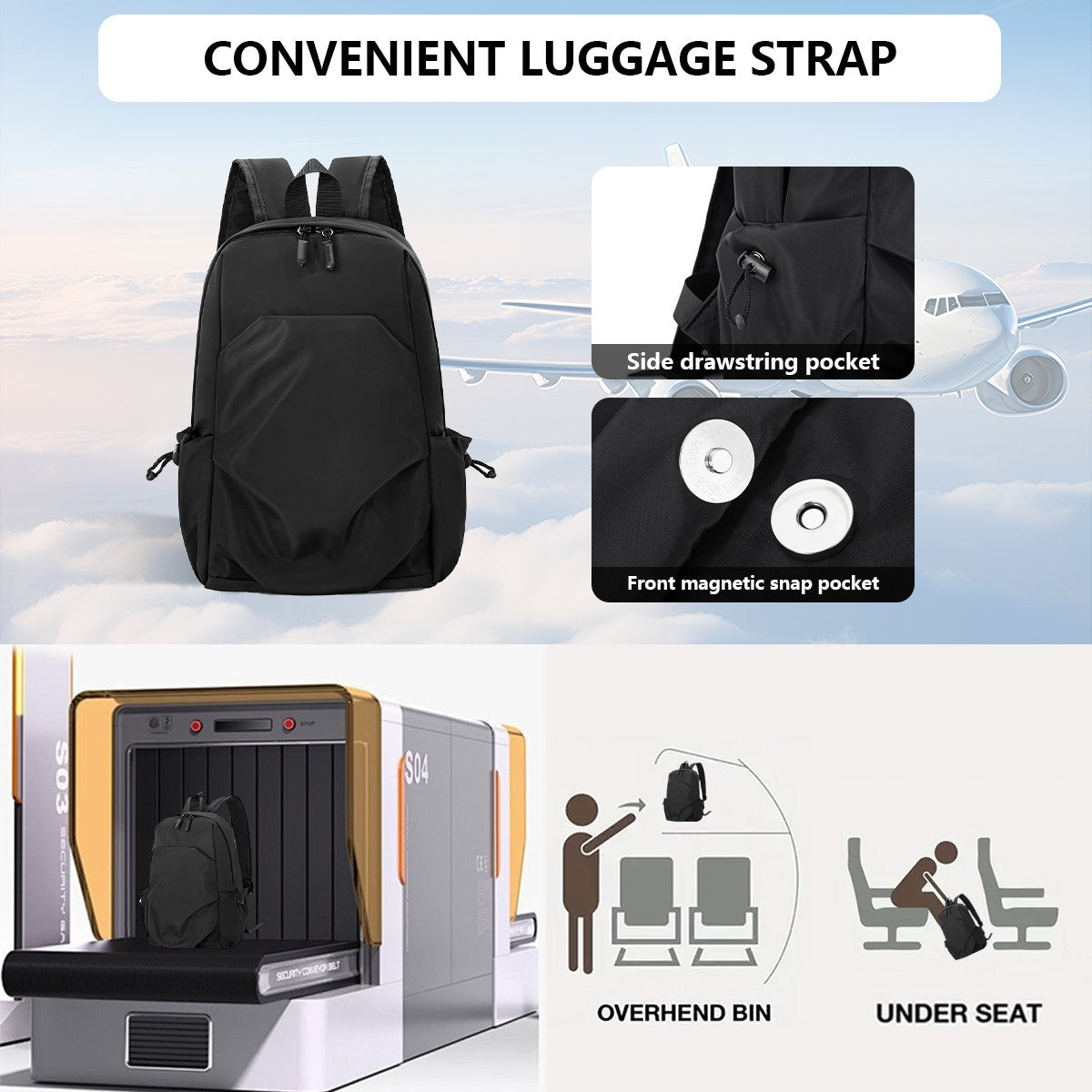 Lightweight Mini Backpack for Boys Travel, Versatile Outdoor Hiking and Mountaineering Bag, Small Backpack, Casual Small School Bag, Student Class, Fishing, Travel Conference