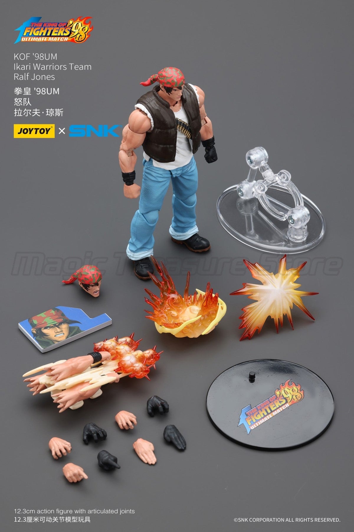 ?MT?JOYTOY 1/18 Action Figure SNK KOF'98UM Ikari Warriors Team Ralf Jones Clark Still Leona Heidern Toy Model Gift