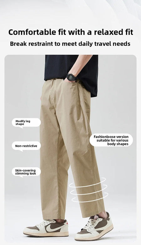 Cleanfit American Style Outdoor Sports Men's Casual Pants Nine Points Loose Mesh Comfortable Fashionable High-End Feeling