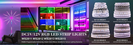 DC5V WS2812B Pixel Ring LED Panel Light Individual 8/16/24/35/45/128 LED Addressable WS2812 IC 5050 RGB LED Ring Module