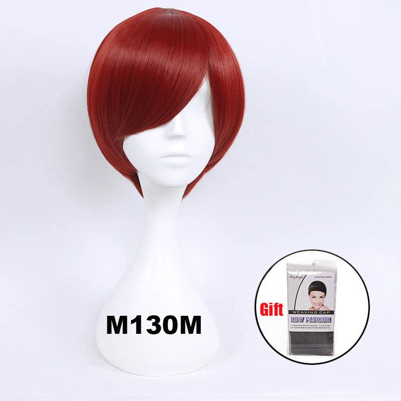 Snoya 30cm synthetic short Wig purple blue red yellow high temperature fiber Wig Costume Party Cosplay Wig 23 colors