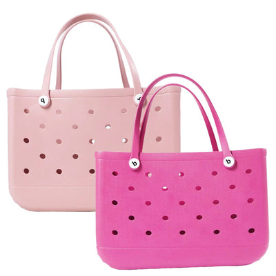 XL Extra Large Beach Bag EVA Rubber Waterproof Beach Travel Picnic Storage Basket Women Shopping Handbag Sac Jelly Tote Bag