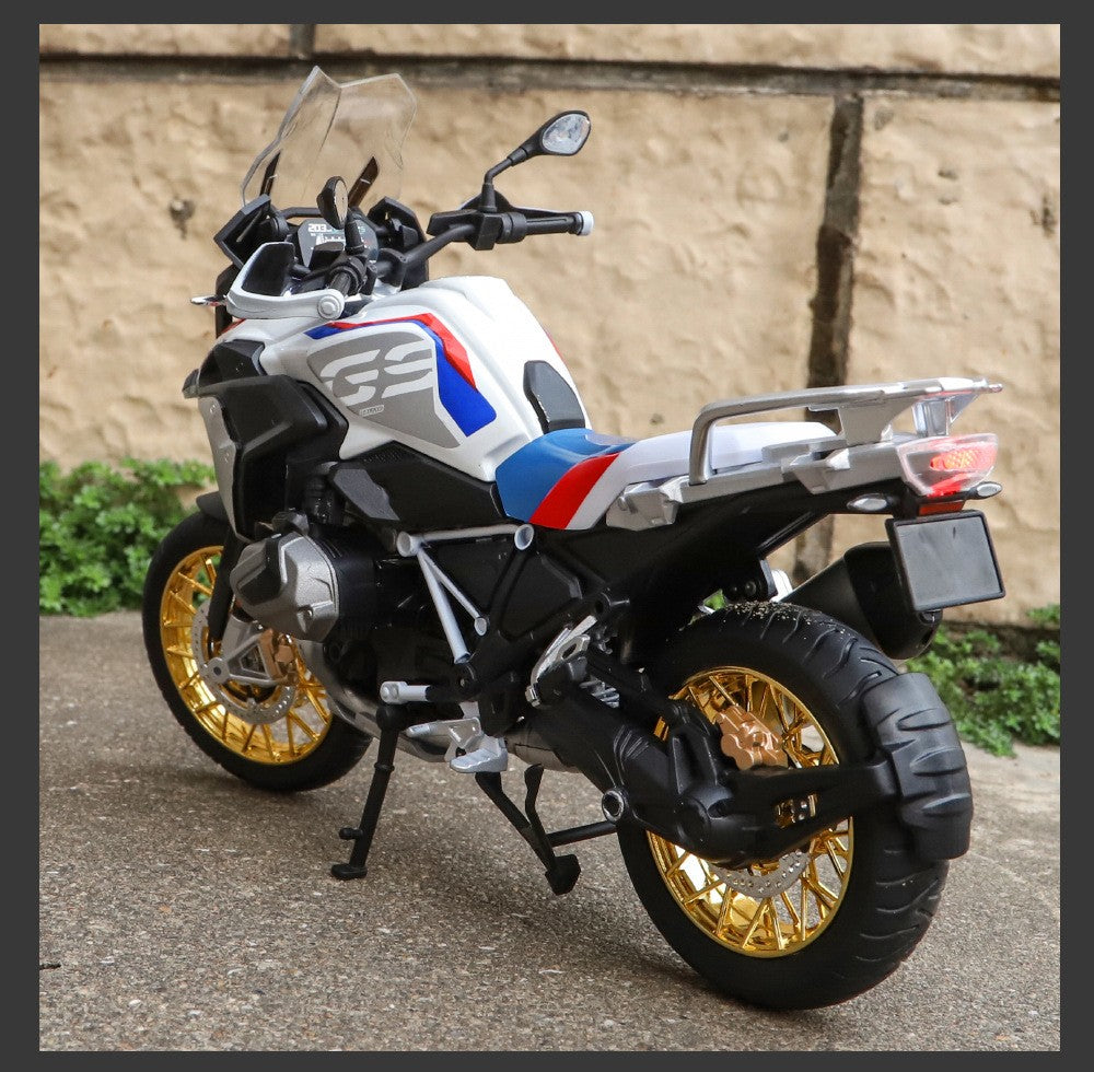 1/9 R1250 GS ADV Alloy Racing Motorcycle Diecasts Street Sports Motorcycle Model Simulation With Light Collection Kids Toys Gift