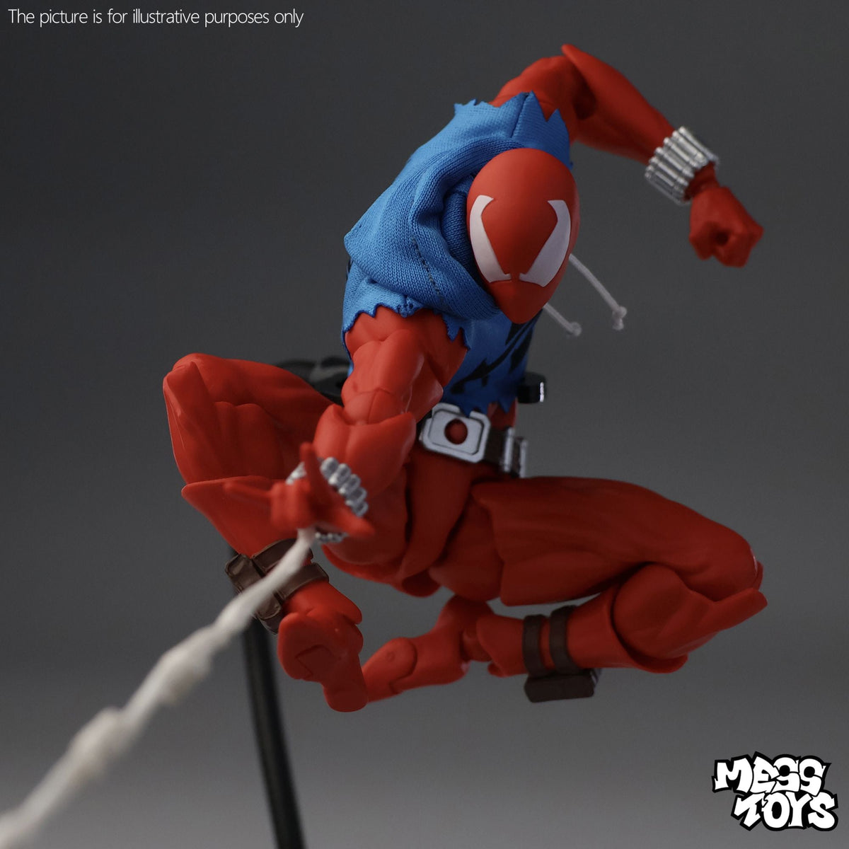 New Messtoys 1/12 Scale Spider Man Action Figures Scarlet Hero Kids Toy Spiderman in Vest and Hoodie Cloth Outfit Model Gift Toy
