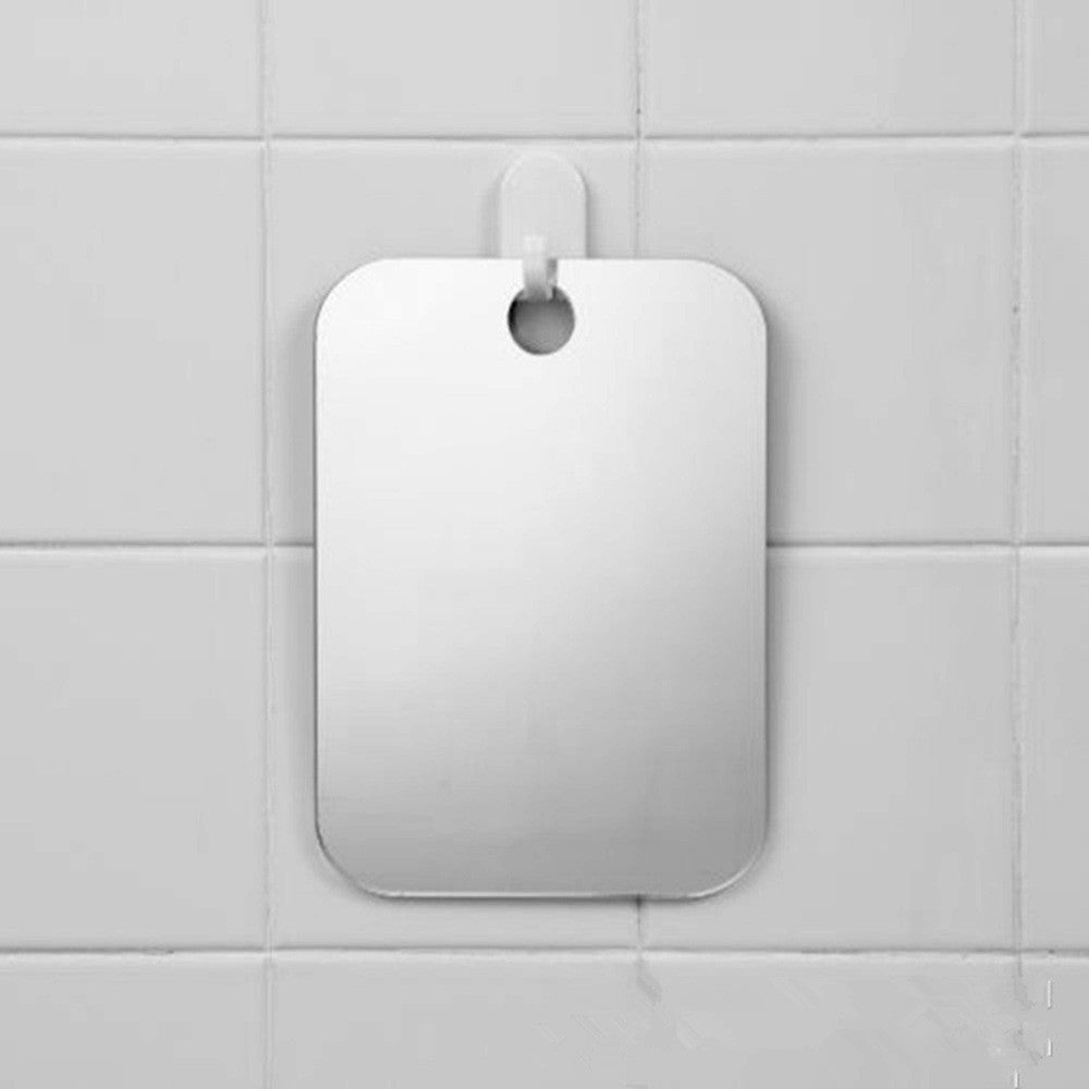 Acrylic Anti Fog Mirror Shower Shaving Fogless Mirror Washroom Travel Accessories For Women Makeup Man Shaving Bathroom Tools