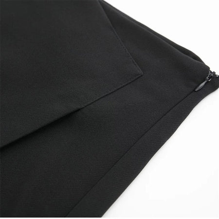 MUJER 2025 Asymmetric Skort For Women Black High Waist Mini Skirt Shorts Women Casual Bermuda Shorts Woman Summer Skirt Shorts