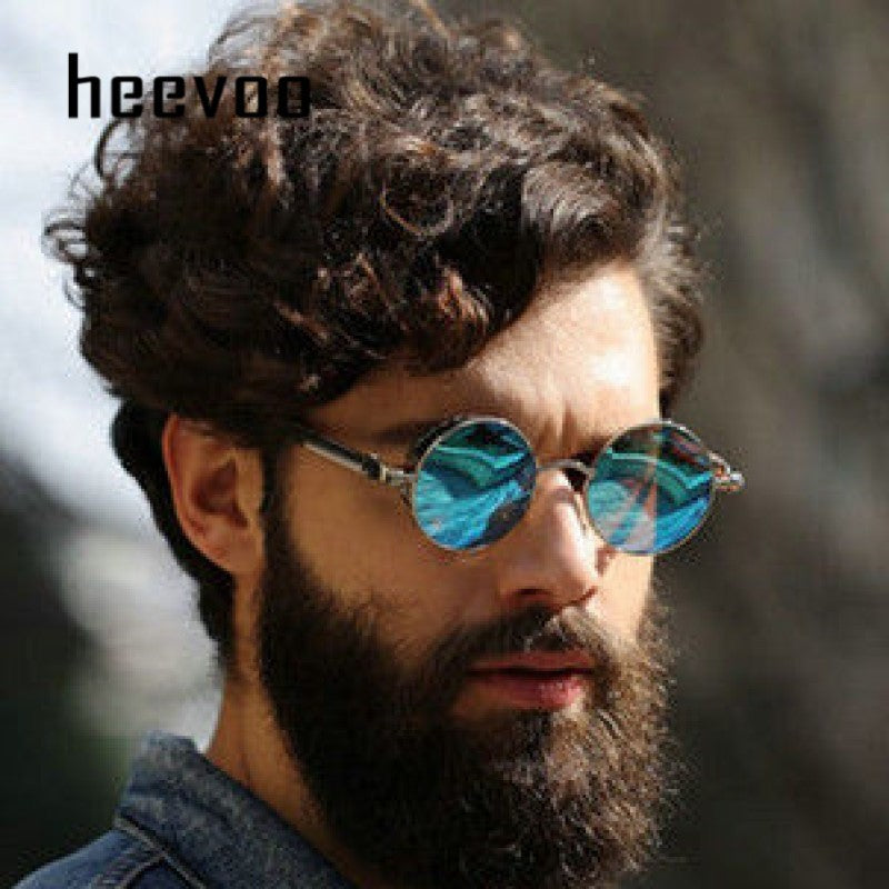 Metal Steampunk Sunglasses Men Women Fashion Round Glasses Brand Designer Vintage Sun Glasses High Quality Oculos de sol UV400
