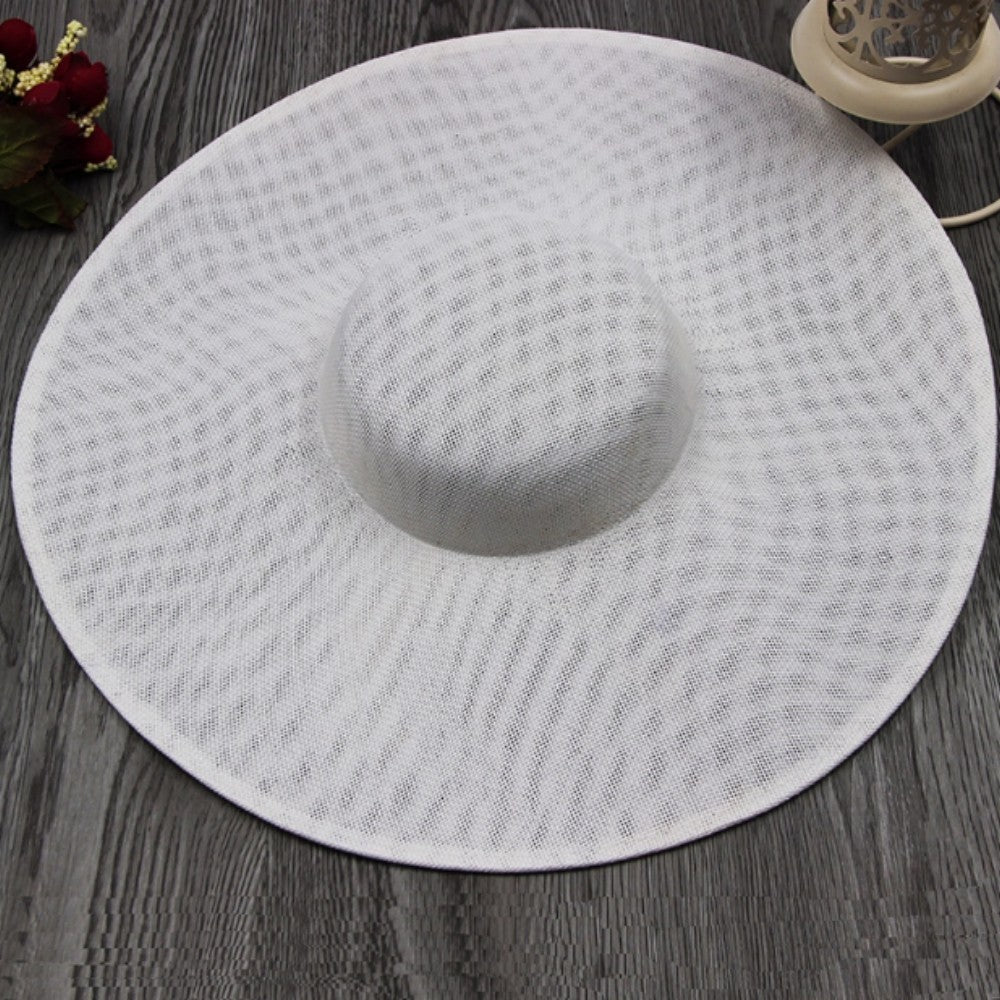 Fashion Ladies 38CM Round Fascinators Beses Wedding Headdress Ladies Millinery Hat Fascinator DIY Hair Accessories