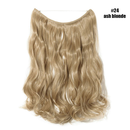 BENEHAIR Synthetic Invisible Wire No Clips In Hair Extensions Secret Fish Line Hairpieces Hair Extensions Fake Hair For Women